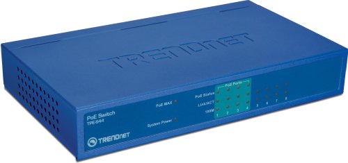 TRENDnet 8-Port 10/100Mbps PoE Switch (4x 10/100, 4x 10/100 PoE) TPE-S44
