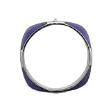 Lavender Jade Squared Bangle, Sterling 925 Silver