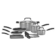 T-Fal/Wearever C110SC64 12PC Cookware Set - Silver