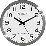 La Crosse Technology WT-3161WH Metal Atomic Analog Clock