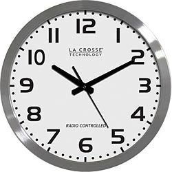 La Crosse Technology WT-3161WH Metal Atomic Analog Clock