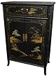 Unique Accent Furniture - 36" Fine Lacquered Oriental Shoe / Wine Cabinet - 3 Color Choices