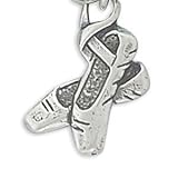 Ballerina Shoes Slippers Charm Sterling Silver