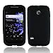 For Cricket Huawei Ascent II M865 Accessory - Black Silicon Skin Soft Case Cover