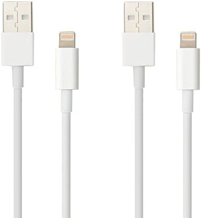 4in1 Charger Set-2 (Two) 3 Feet Data Transfer Sync 8 Pin USB Cables + 2 Wall Adapters for Iphone 6/6 Plus, 5/5s/5c, Ipad Mini 1/2/3, Ipad Gen 4, Air 1 & 2 , Ipod 5th Gen and Nano 7th Gen (White)