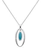 Kit Heath Ladies Sterling Silver 90MHTQ Swinging Oval Turquoise Necklace