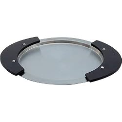 Kristina Designer Stainless Steel Serving Tray with Wooden Handles