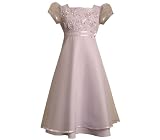 Bonnie Jean Girls PLUS Size LAVENDER-PURPLE BONAZ SHEER OVERLAY LINEN Special Occasion Wedding Flower Girl Easter Party Dress