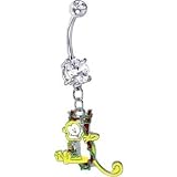 Yellow Monkey Belly Ring