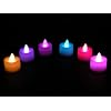 PK Green 6 Colour Changing LED Candles - Party Wedding Tea Lights In Pink Gif...