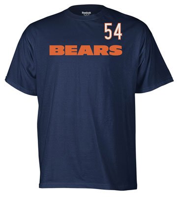 Chicago Bears Urlacher Youth HD Player Name and Number T-Shirt Navy