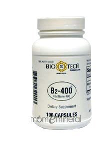 Vitamin B-2 400 mg 100 Capsules by Bio-Tech