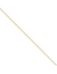 14k Yellow Gold 24in .6mm Solid D/C Cable Necklace Chain. Metal Wt- 0.89g