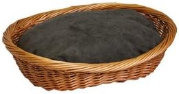 Luxury Wicker Dog Basket and Bed Color: Dark Chocolate, Size: Large - 27" L x 35" W
