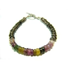 Tourmaline Gemstone Bracelet by DziCrystal