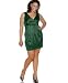 Ruby Rox Plus Size Pleated V-Neck Satin Dress