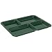 Carlisle KL44408 Melamine Four Compartment Tray, 10.95" x 8.67", Green (Case of 12)
