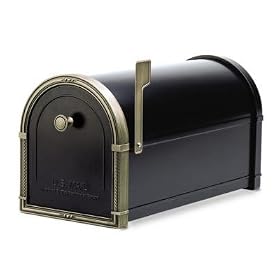 Architectural Mailboxes Coronado Mailbox Black withn Antique Bronze by 