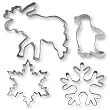 Pl�tzchen Ausstechformen-Set 4teilig Winterwunderland Pinguin Elch Schneeflocke Nr 175198