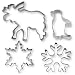 Plätzchen Ausstechformen-Set 4teilig Winterwunderland Pinguin Elch Schneeflocke Nr 175198
