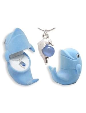 Dolphin Crystal Pendant Necklace With Velour Gift Box