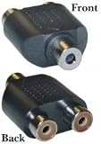 2 x RCA Female / 1 x 3.5mm Mono Female Adapter
