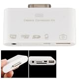Gino Wht SD T-Flash Memory Card Reader w USB Cable for iPad