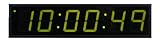 Time Machines Precision Digital POE Clock 4" x 6 Green Digits, Black Case