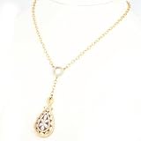 14K .95 CTW Diamond Teardrop Necklace
