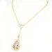 14K .95 CTW Diamond Teardrop Necklace