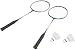 Hudora Badmintonset No Limit RS-99, 2 Stahlschläger, 2 Federbälle