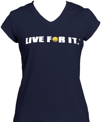 Performance Live For It Navy Blue Tennis Shirt Athletic Cap Sleeve, Cruise Control Gear, Size LARGE