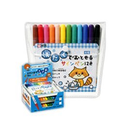 洗たくでおとせるサインペン12色