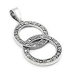 Marcasite Double Circle Pendant
