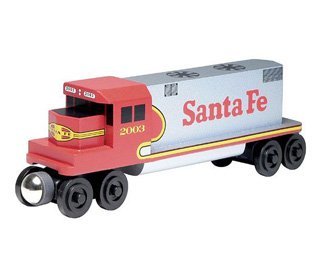 Whittle Shortline Railroad - Santa Fe Warbonnet Diesel Engine Wooden Train Car - 100064