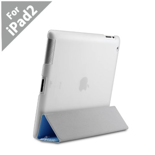 Acase(TM) Apple iPad 2 Smart Cover Companion Compatible Snap On Slim-Fit Polycarbonate Case for Apple iPad 2 2G 2nd Generation (CLEAR)