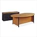 Virco PTOFFICE1/Carmel Sagawood/Char Black Plateau Office Solutions Kit 1 Desktop Color: Carmel S...