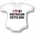 I Love My Australian Cattle Dog Baby Ultrasoft Onesie