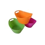 Bulk Pack of 24 - Plastic storage bucket, assorted colors (Each) By Bulk Buys