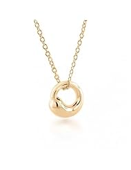 Bling Jewelry Eternal Circle Gold Vermeil Pendant Necklace 16 inches