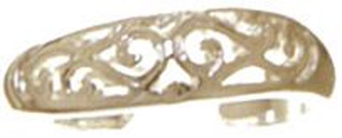 WAVES AROUND YOUR TOES 18kt Gold Over Sterling Silver Thin Filigree Band Toe Ring