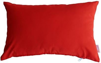 UBOYS Living Sunbrella Pillows 20x13 Indoor/Outdoor Decorative Rectangle Lumbar Pillow Red,Set of 2