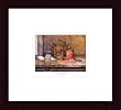 Art Poster Wood Framed Print - Silver & Copper Tins - Artist: Deborah Chabrian- Poster Size: 5 X 7