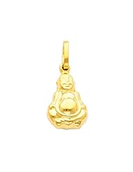 14K Yellow Gold Buddha Charm Pendant