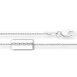 14K White Gold Round Diamond Cut Wheat Chain (Width 1.0mm)