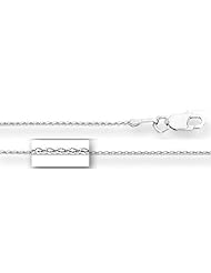 14K White Gold Round Diamond Cut Wheat Chain (Width 1.0mm)
