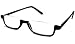 Apparel : NVU Eyewear Half Readers (Men) Reading Glasses - Prospect Shiny Black