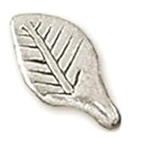 12mm Metal Spacer Bead - Leaf 20PK/Silver