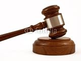 Wallmonkeys Peel and Stick Wall Decals - Gavel on White Background - Removable Graphic