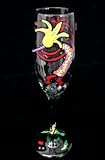 Chilies & Kokopelli Design - Hand Painted - Flute - 6 oz.